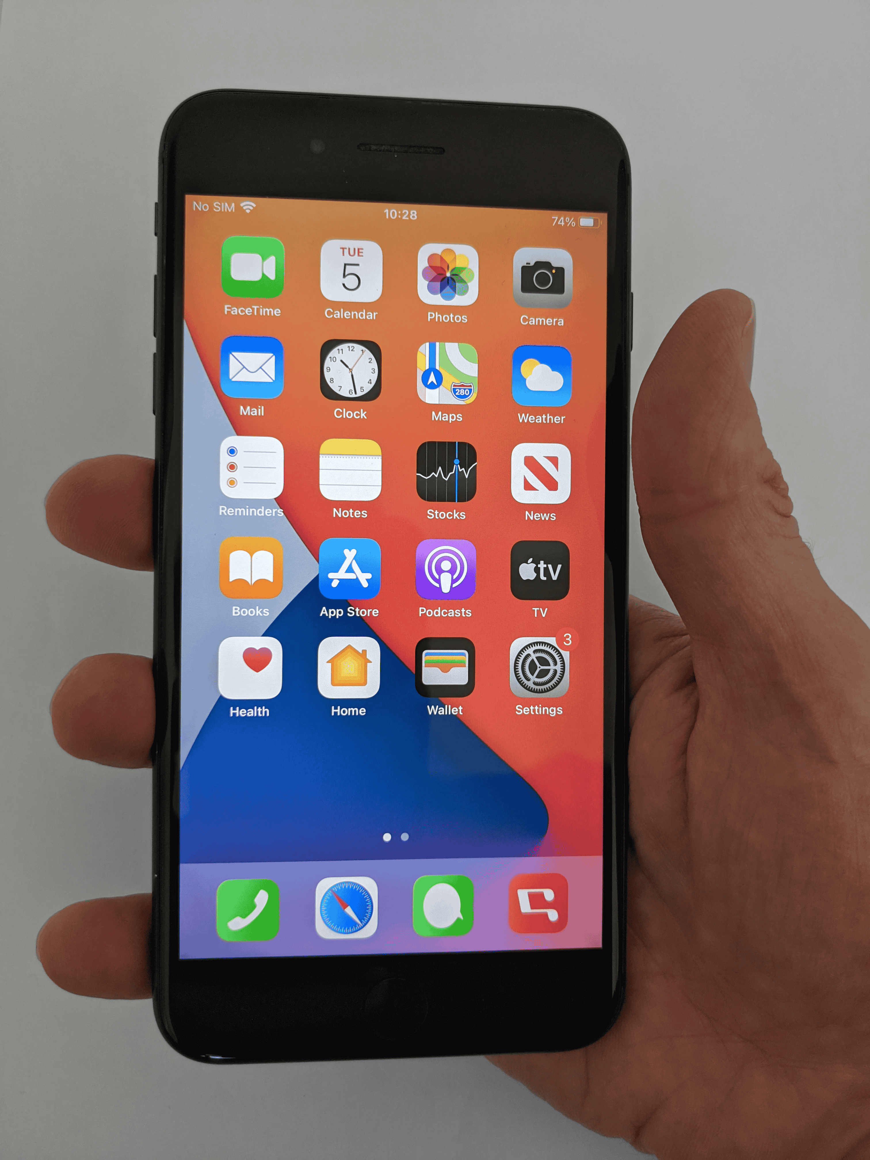 iPhone 8 Plus in the hand