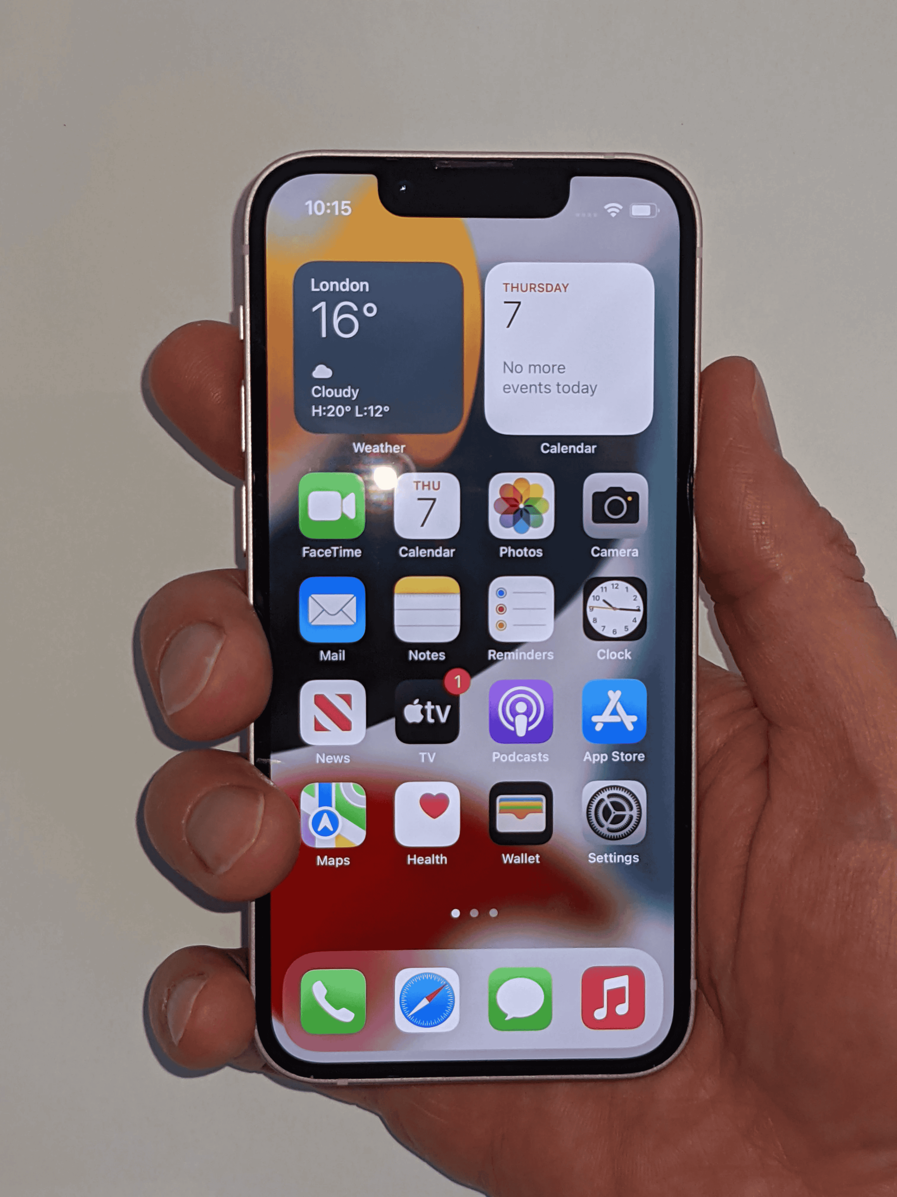 iPhone 13 mini in the hand