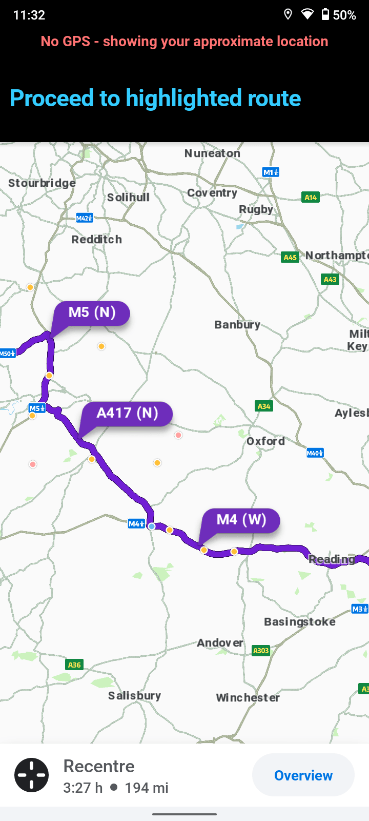 Waze map view