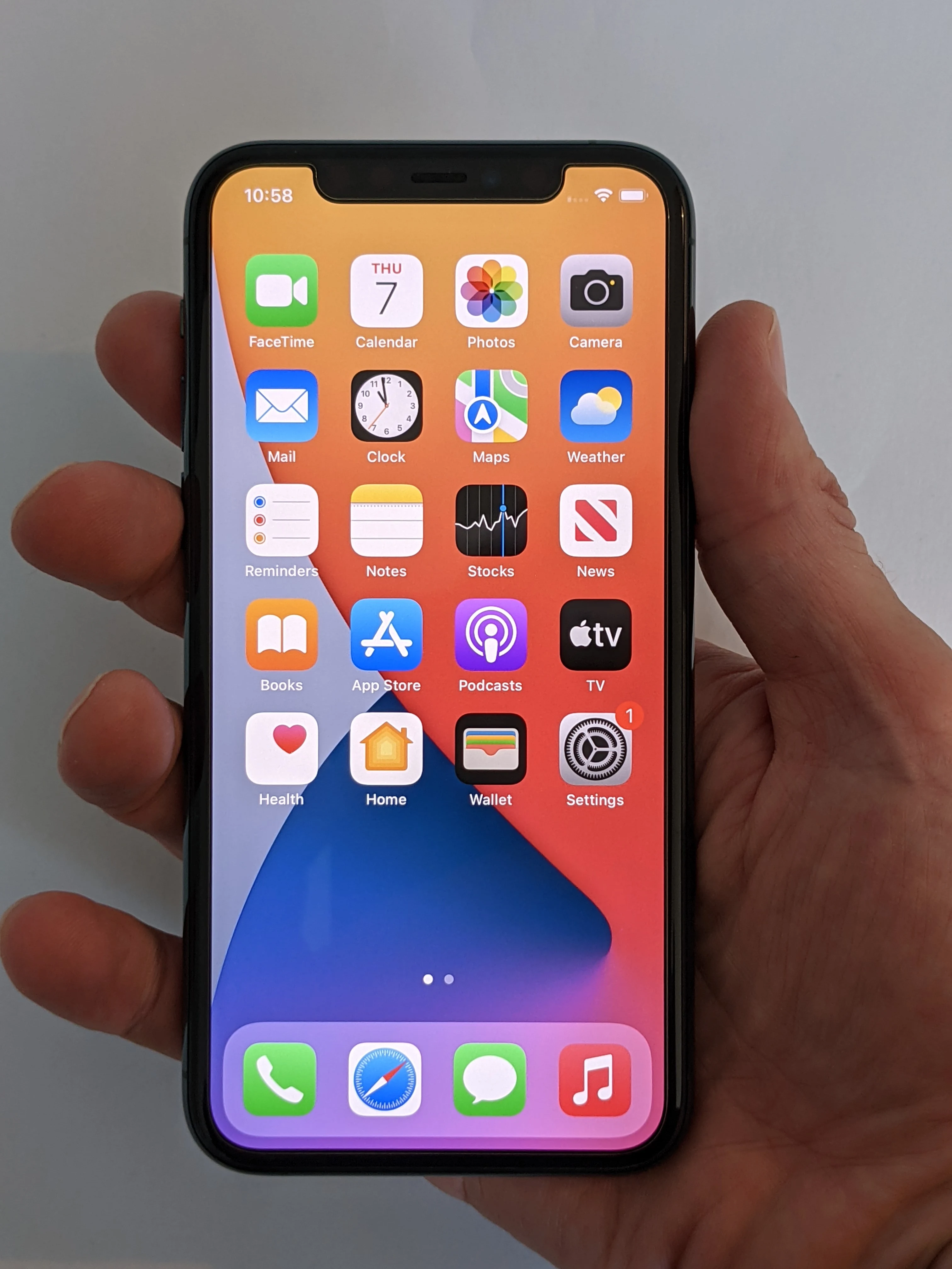 iPhone 11 Pro in the hand