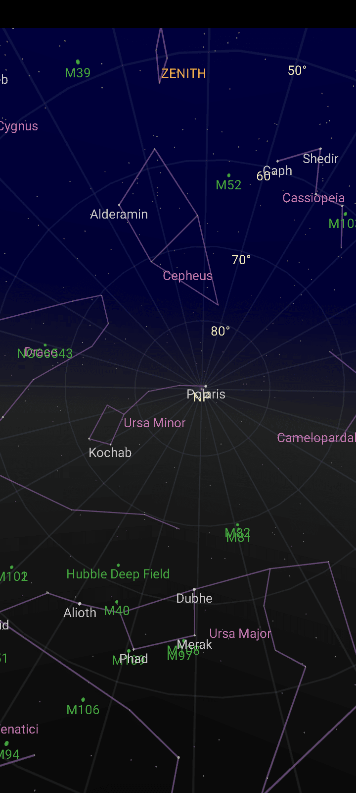 Sky Map night sky view