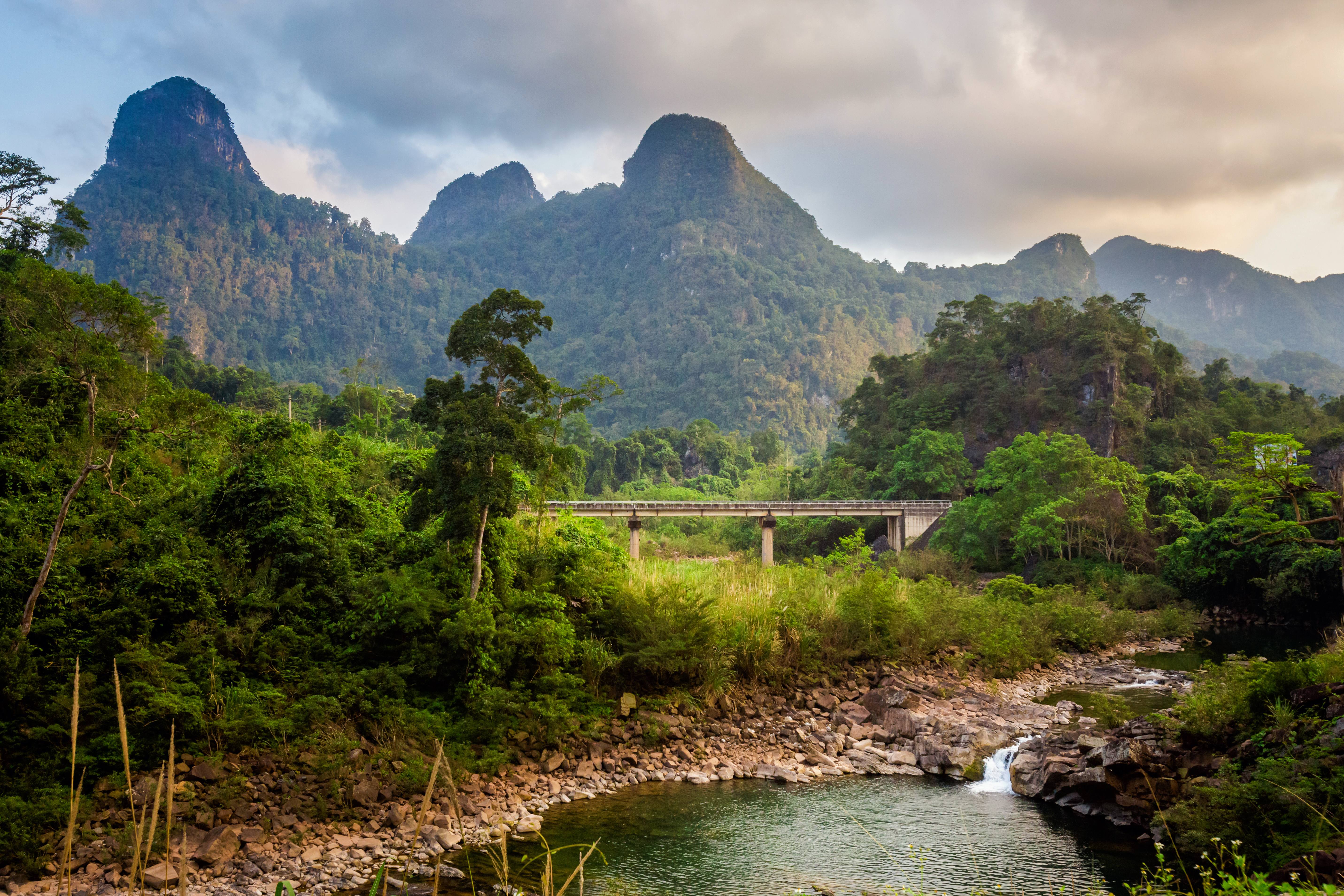 Caves and river at Phong Nha, Vietnam