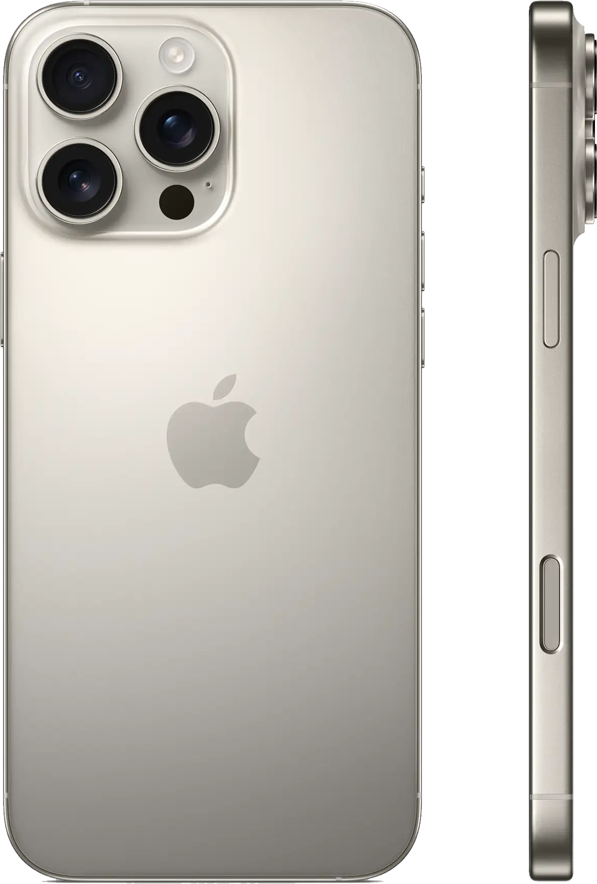 Apple iPhone 16 Pro Max Natural Titanium side