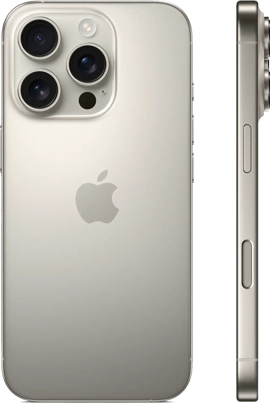 Apple iPhone 16 Pro Natural Titanium side