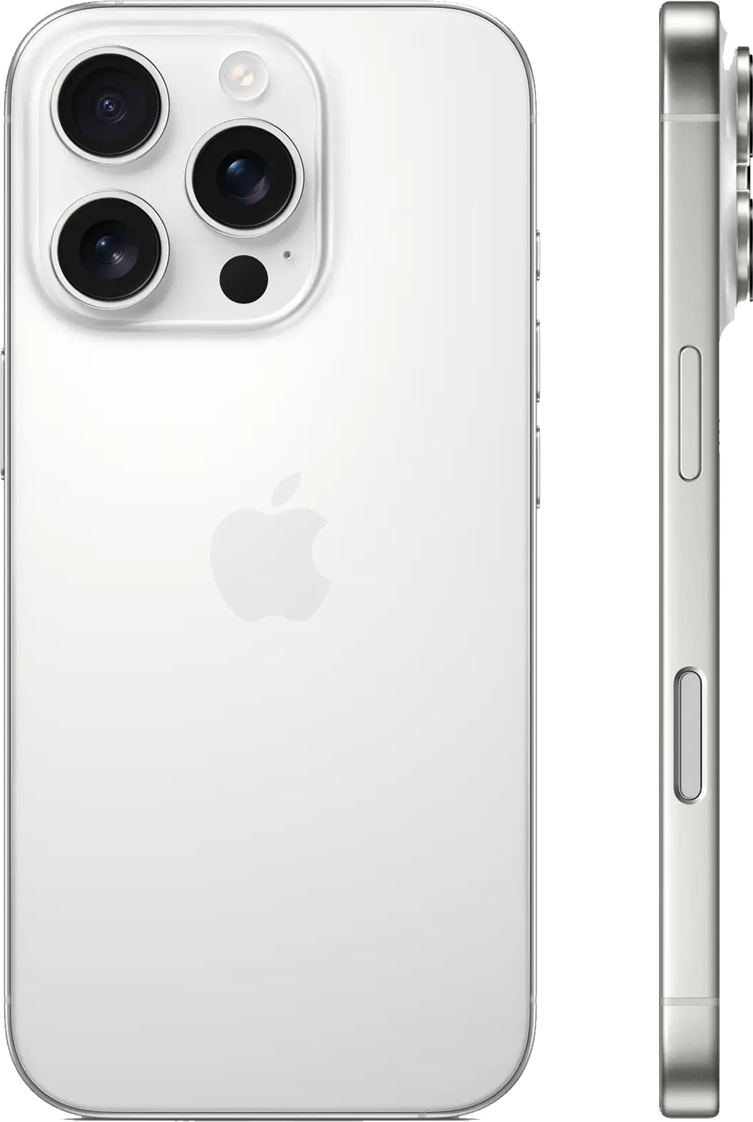 Apple iPhone 16 Pro White Titanium side