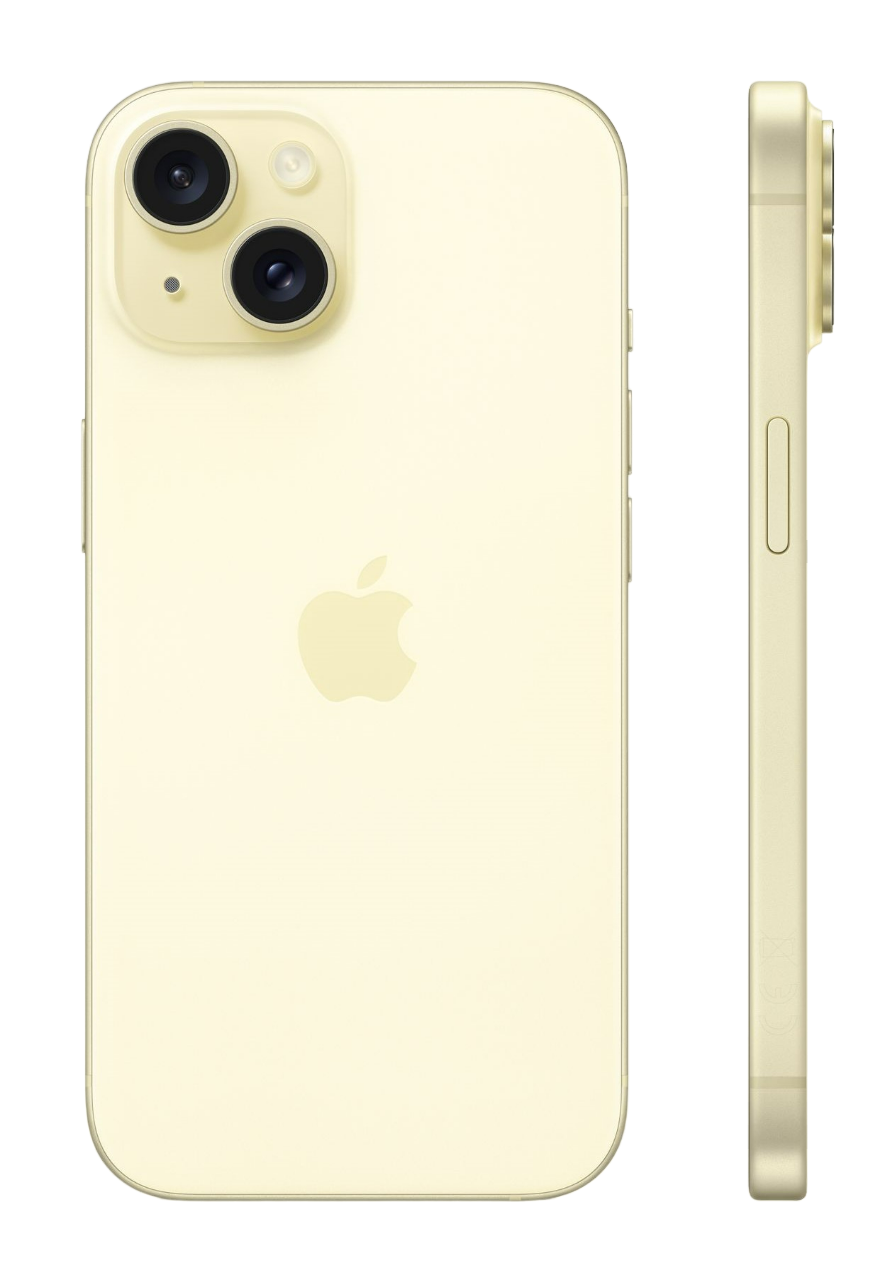 Apple iPhone 15 Yellow Side