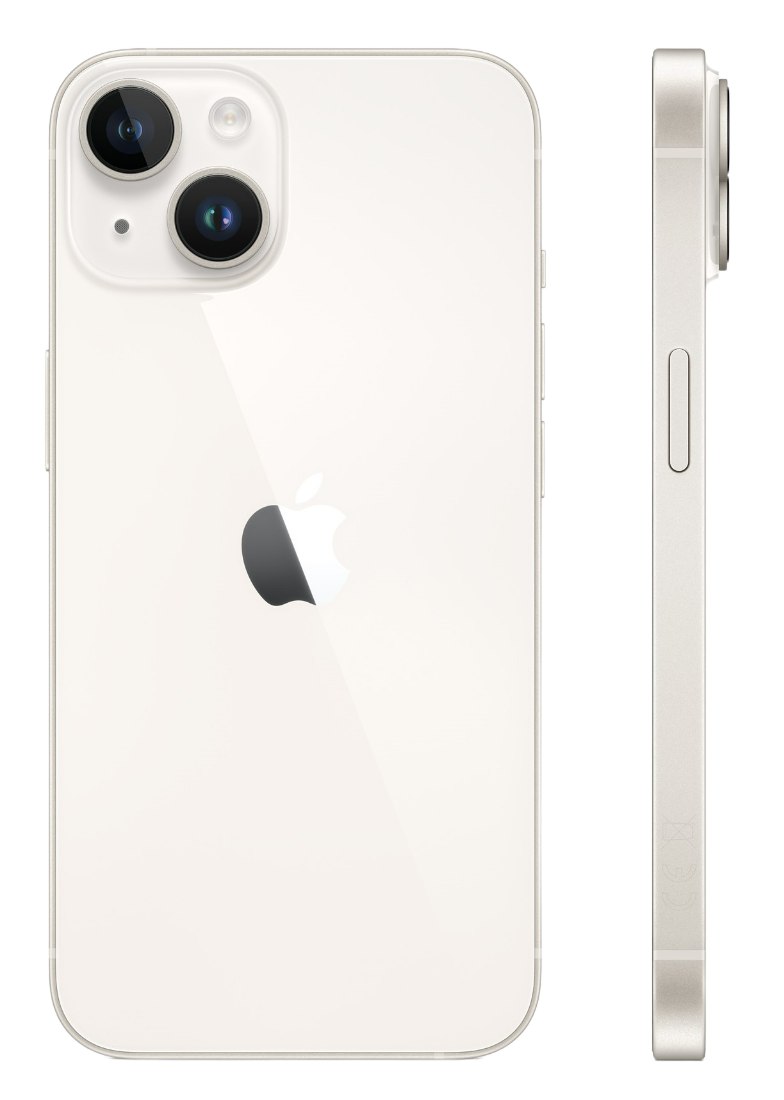 Apple iPhone 14 Plus Starlight Side