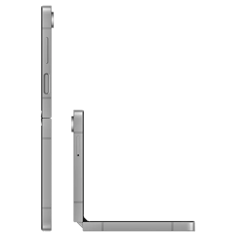 Samsung Galaxy Z Flip 6 silver shadow side