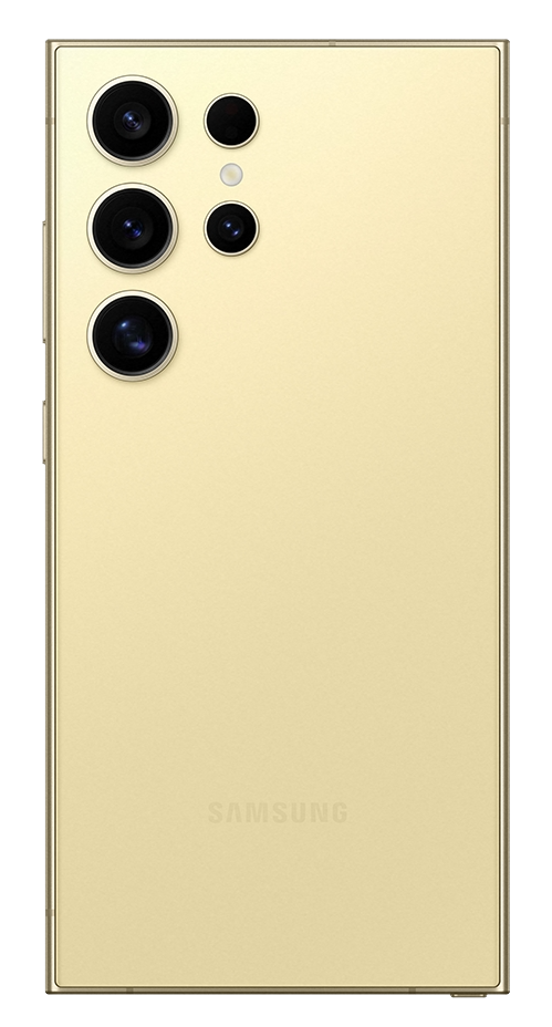 Samsung Galaxy S24 Ultra titanium yellow back