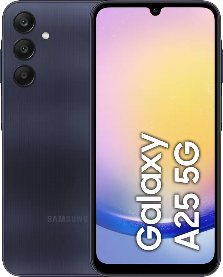 Samsung Galaxy A25 5G blue black front