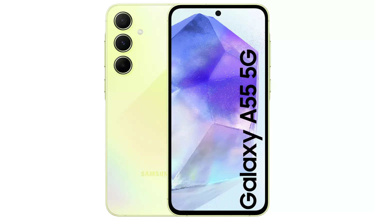Samsung Galaxy A55 5G Awesome Lemon front