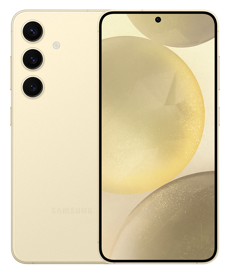 Samsung Galaxy S24 amber yellow front