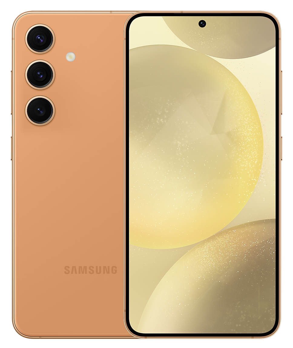 Samsung Galaxy S24 sandstone orange front