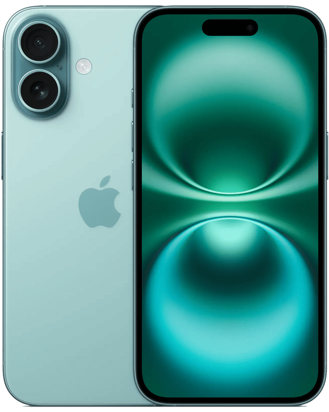 Apple iPhone 16 Teal front