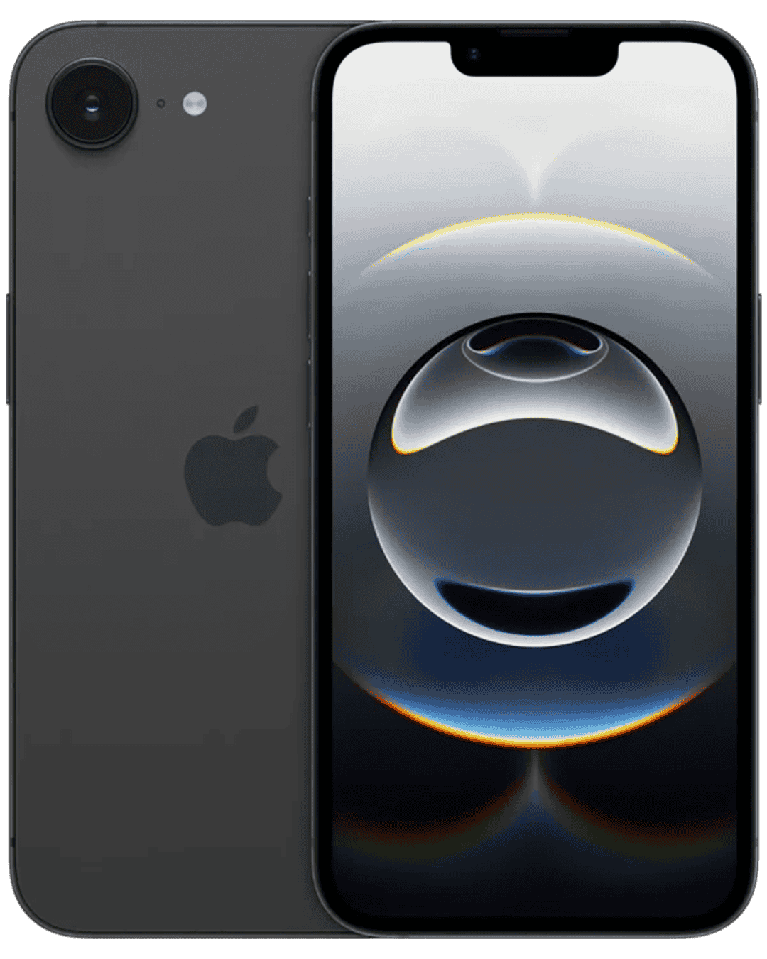 Apple iPhone 16e black front