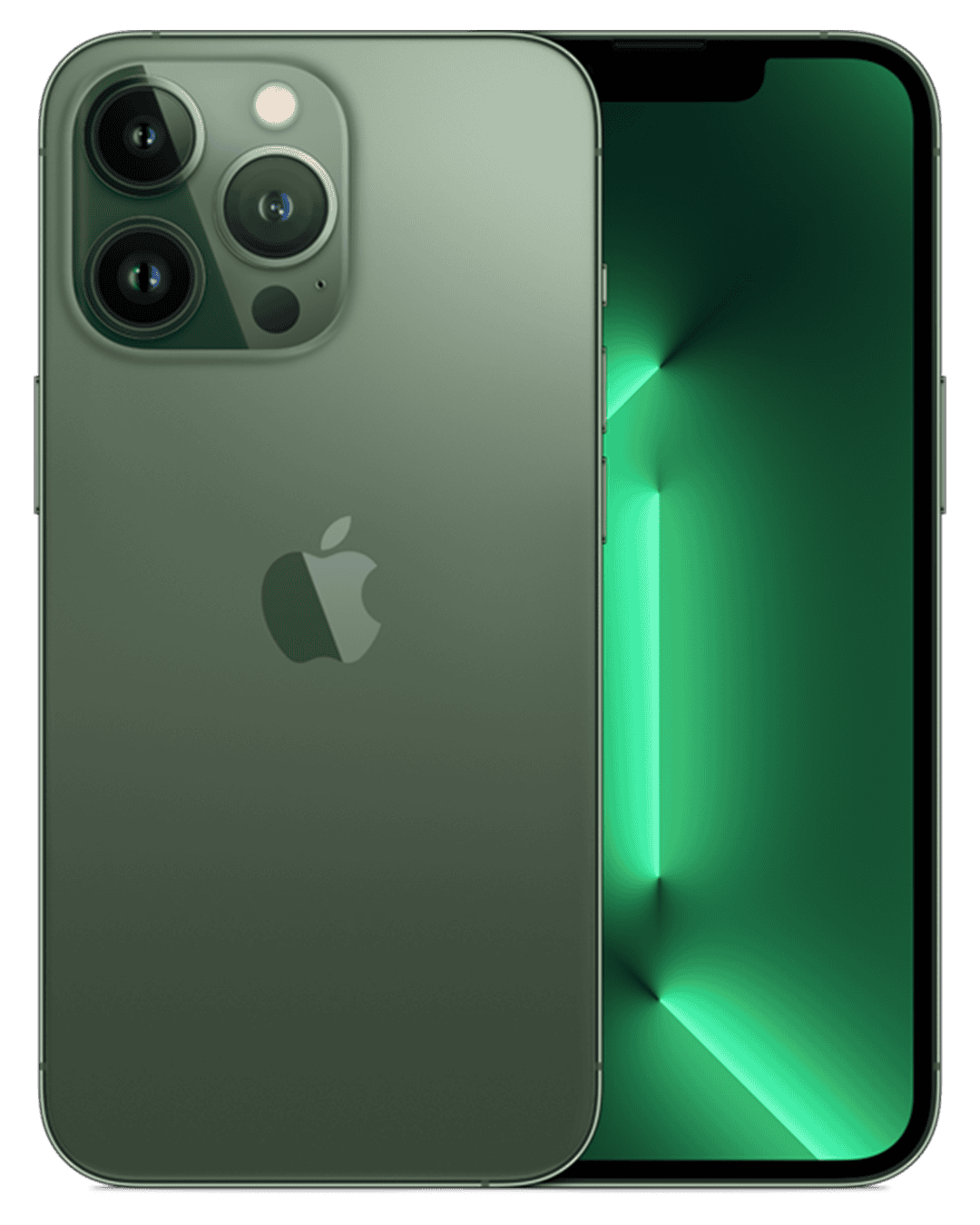Apple iPhone 13 Pro Alpine Green Back and Front