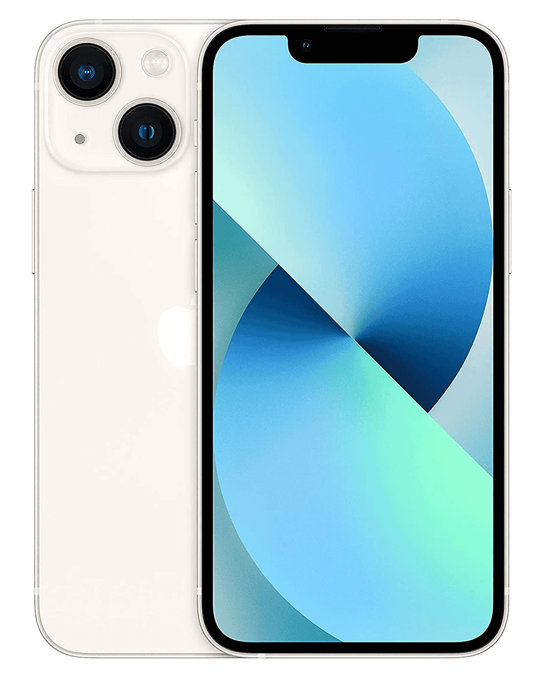 Apple iPhone 13 Starlight Back and Front