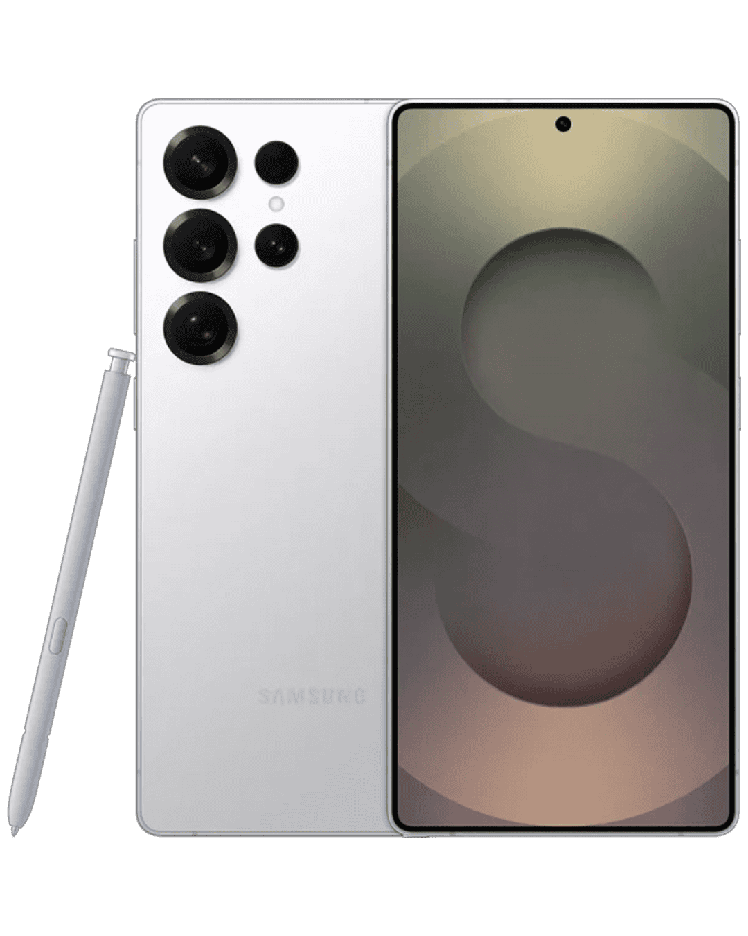 Samsung Galaxy S25 Ultra titanium whitesilver front